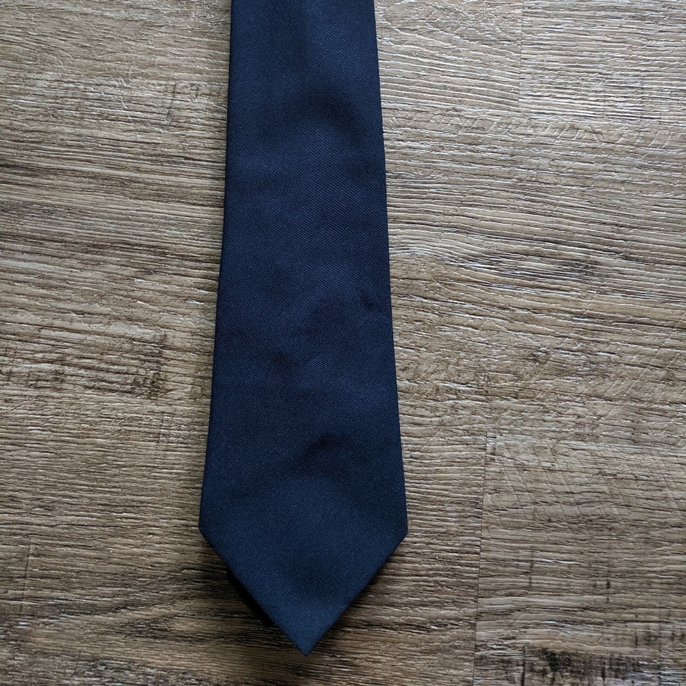 Solid Cloth Navy Blue Tie